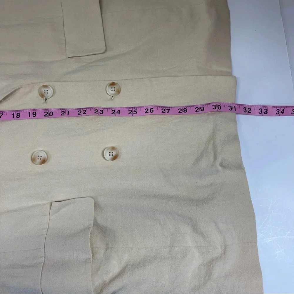 Free People Blazer Womens Size Medium Jacket Linen Olivia Button Up Sand Beige